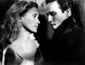 Eva Marie Saint and Marlon Brando star in "On the Waterfront."